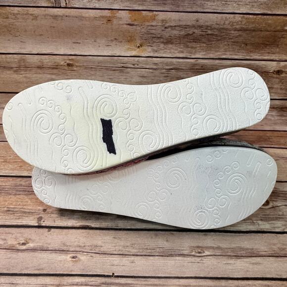 Spring Step L'Artiste Womens Pink Metallic Leather Open Toe Comfort Sandals 42 - Picture 7 of 11